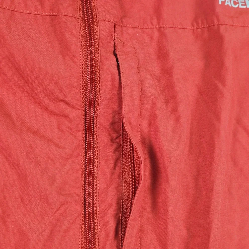 The‎ North Face Jacket Mens XL Red Gray Hooded Waterproof Windbreaker Rain